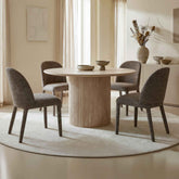 Thalia/Kiara - 5 Piece Dining Set - Ivory / Brown