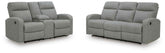 Gauntlet - 2 Pc. - Reclining Sofa And Loveseat - Sterling