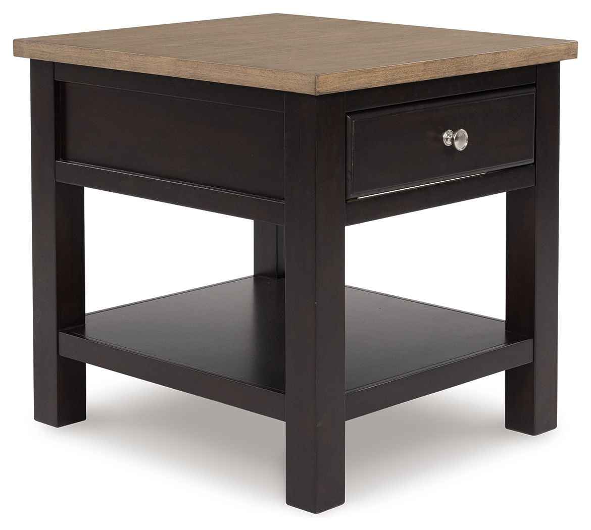 Drazmine - Rectangular End Table - Brown