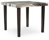 Jeshina - Square Dining Room Counter Table - Dark Brown / Beige