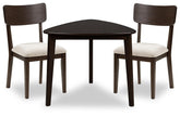 Shorbyn - 3 Pc. - Dining Table And 2 Chairs - Merlot