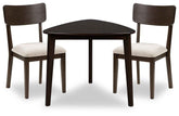 Shorbyn - 3 Pc. - Dining Table And 2 Chairs - Merlot