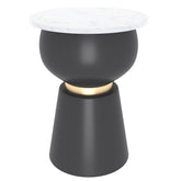 Alora - Accent Table - White / Black