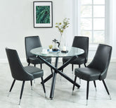Suzette/Silvano - 5 Piece Dining Set - Black