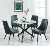 Suzette/Silvano - 5 Piece Dining Set - Black
