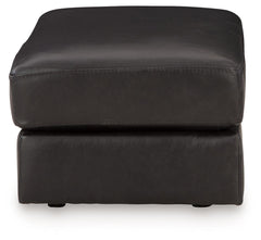 Amiata - Ottoman - Leather Match - Onyx