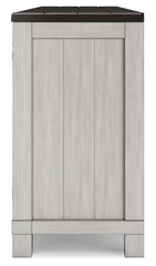 Darborn - 88" TV Stand With Electric Infrared Fireplace Insert - Gray / Brown