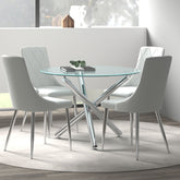 Solara II/Devo - 5 Piece Dining Set - Chrome