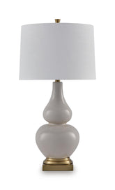 Weswick - Ceramic Table Lamp - Cream / Gold Finish