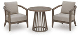 Joy Lagoon - Outdoor Chairs With Cushions/Table (Set of 3) - Beige
