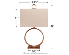 Mahala - Metal Table Lamp - Antique Gold Finish