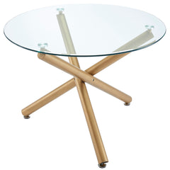 Carmilla/Brixx - 5 Piece Dining Set - Aged Gold / Black