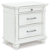 Kanwyn - Three Drawer Night Stand - Whitewash