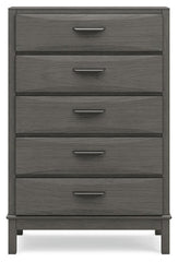 Mazing - Five Drawer Chest - Gray