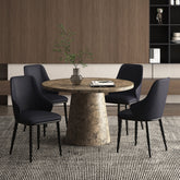 Godiva/Kash - 5 Piece Dining Set - Gray / Black