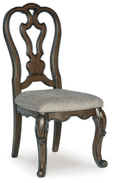 Maylee - Dining Upholstered Side Chair (Set of 2) - Dark Brown
