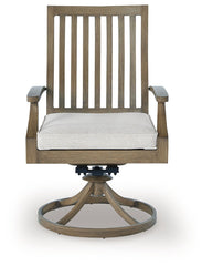 Rainier Ranch - Swivel Chair With Cushion (Set of 2) - Brown / Beige