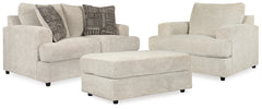 Soletren Loveseat, Oversized Chair and Ottoman