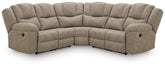 Pearce-Pike - 3-Piece Reclining Sectional - Birch