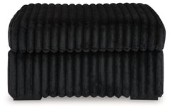 Midnight-Madness 2-Piece Sectional and Oversized Accent Ottoman