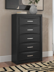 Stabotta - Five Drawer Chest - Black