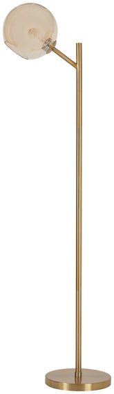 Abanson - Metal Floor Lamp - Amber / Gold Finish