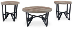 Deanlee - Occasional Table Set (Set of 3) - Grayish Brown / Black