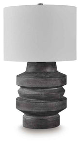Wahida - Poly Table Lamp - Distressed Black