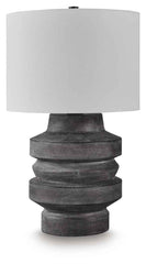 Wahida - Poly Table Lamp - Distressed Black