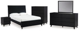 Danziar Queen Bed, Dresser, Mirror, Chest and Nightstand