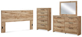 Hyanna King Panel Headboard, Dresser, Mirror and Chest