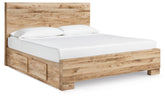 Hyanna King Panel Bed with 2 Side Storage