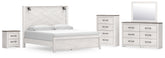 Gerridan King Panel Bed, Dresser, Mirror, Chest, and Nightstand