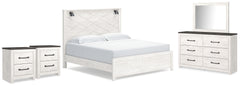 Gerridan King Panel Bed, Dresser, Mirror and 2 Nightstands