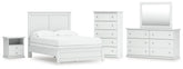 Bostwick Shoals Full Panel Bed, Dresser, Mirror, Chest, and Nightstand