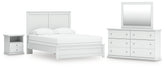 Bostwick Shoals Queen Panel Bed, Dresser, Mirror and Nightstand