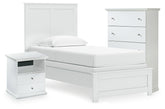 Bostwick Shoals Twin Panel Bed, Chest and Nightstand
