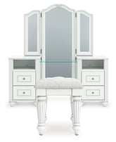 Kozlani Vanity, Mirror and Stool