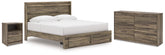Elbrim King Panel Storage Bed, Dresser and Nightstand