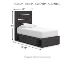 Hollivern Twin Panel Storage Bed