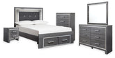 Lodanna Full Storage Bed, Dresser, Mirror, Chest and Nightstand