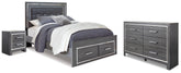 Lodanna Queen Storage Bed, Dresser and Nightstand