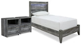 Baystorm Twin Panel Bed and 2 Nightstands