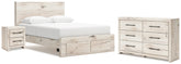 Lawroy Queen Storage Bed, Dresser and Nightstand