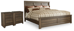 Juararo King Panel Bed and 2 Nightstands