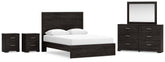 Belachime Queen Panel Bed, Dresser, Mirror and 2 Nightstands