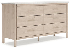Cadmori King Upholstered Panel Bed, Dresser and Nightstand