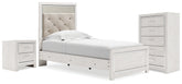 Altyra Twin Panel Bed, Chest and Nightstand