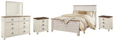 Willowton Queen Panel Bed, Dresser, Mirror and 2 Nightstands