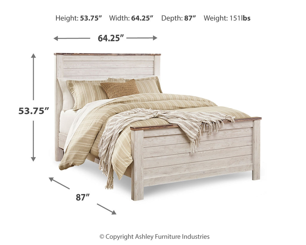 Willowton Queen Panel Bed Home Style Furniture Ltd